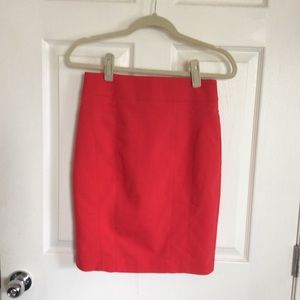 Express Cherry Red Pencil Skirt